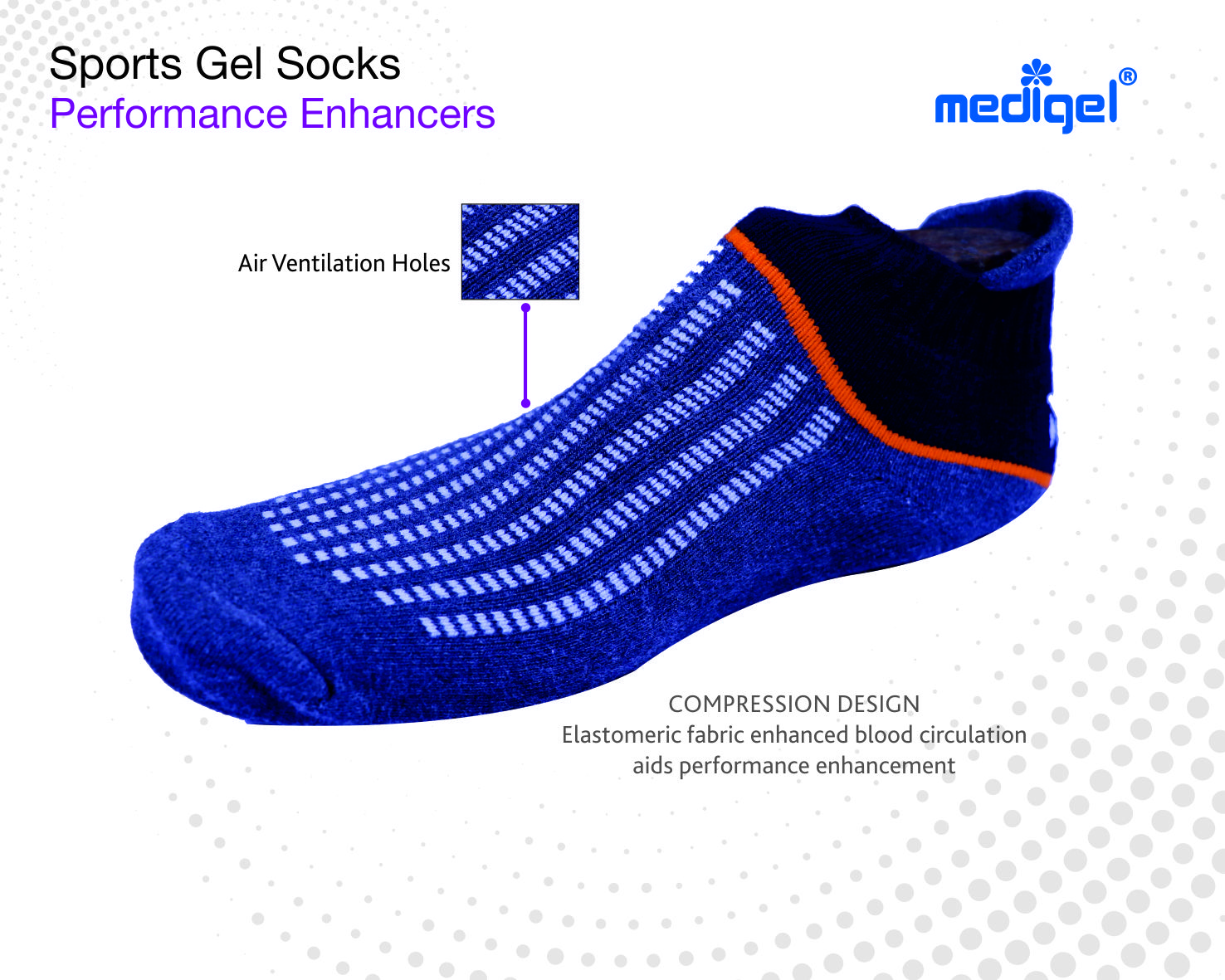 Medigel® Gel Sports Socks Standard (7-9)