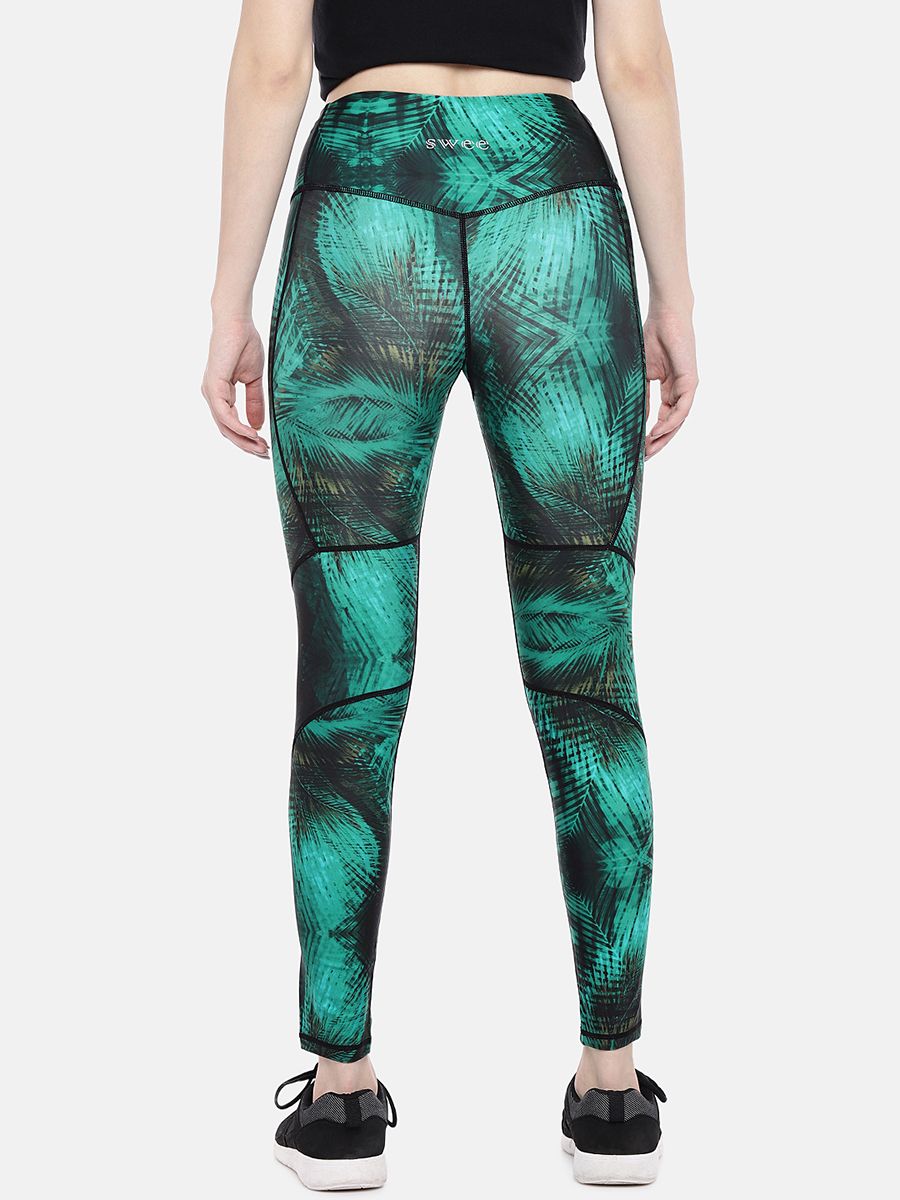 Swee Athletica Activewear Bottoms for Women - Turquoise Green