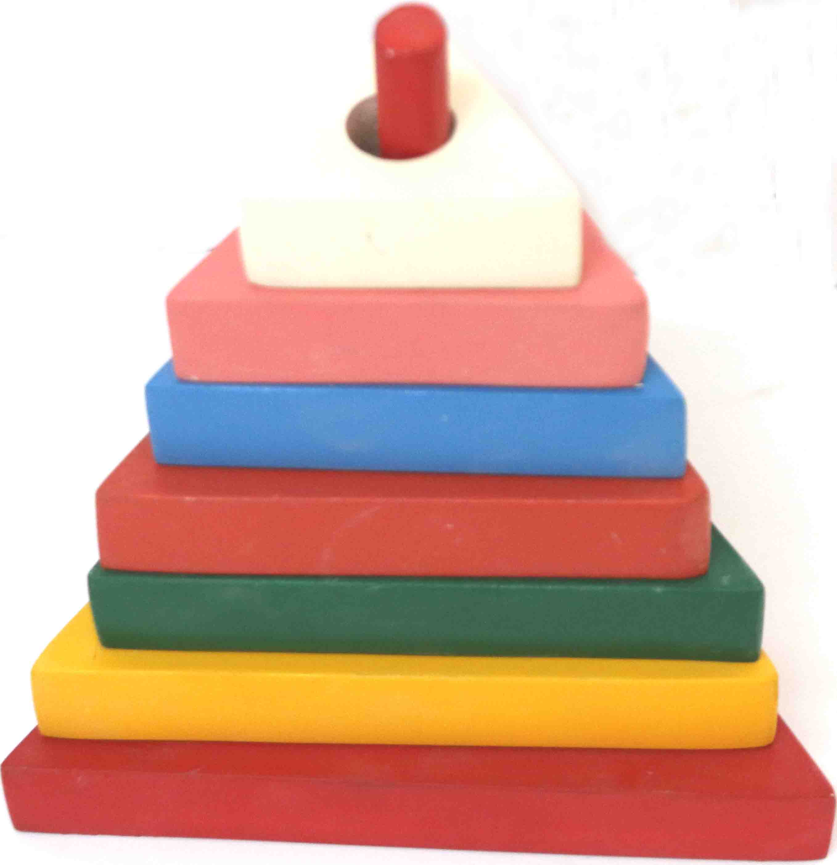 Wooden Stacking Triangle Tower