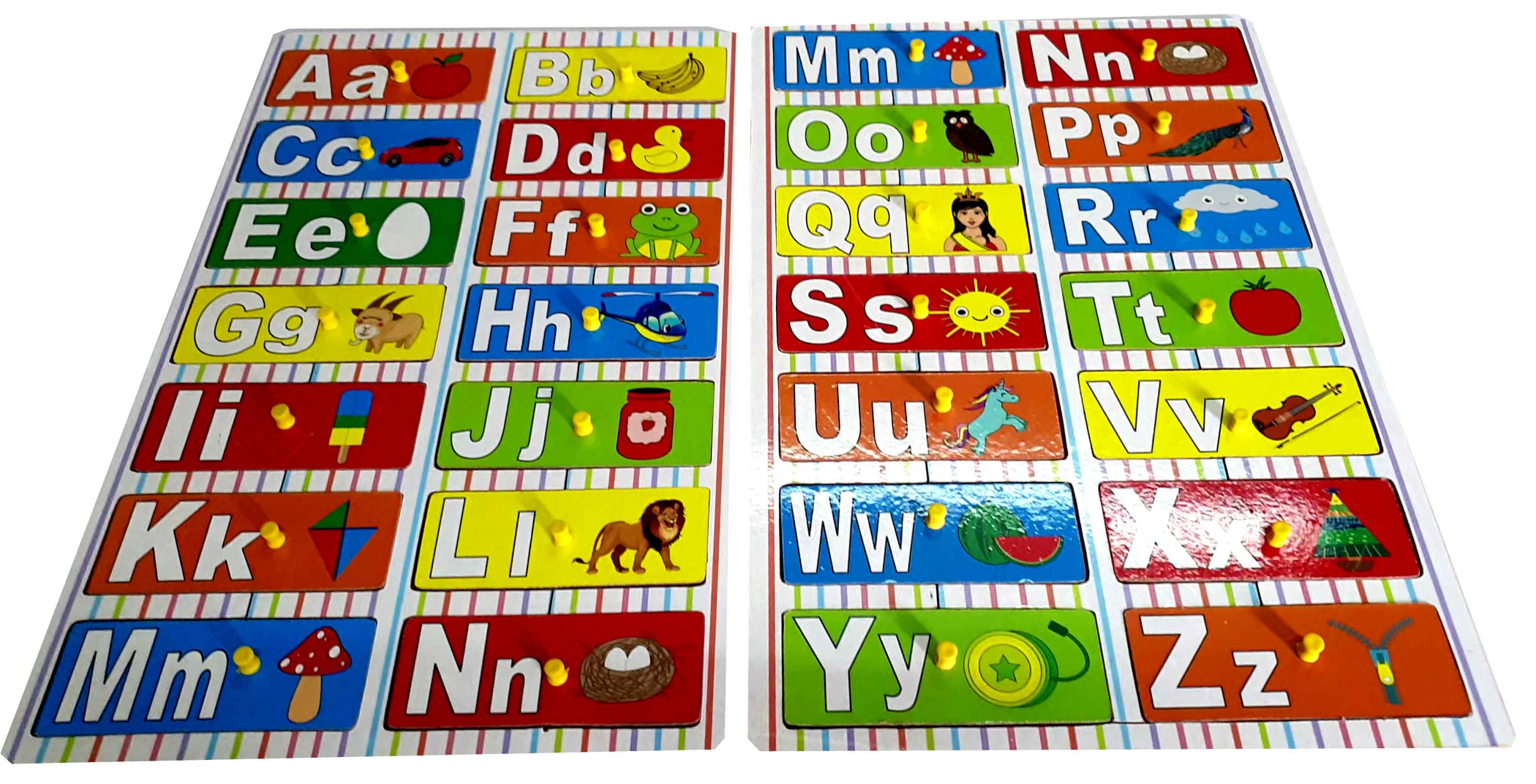 Wooden English Alphabet Picture Shape Matching Board