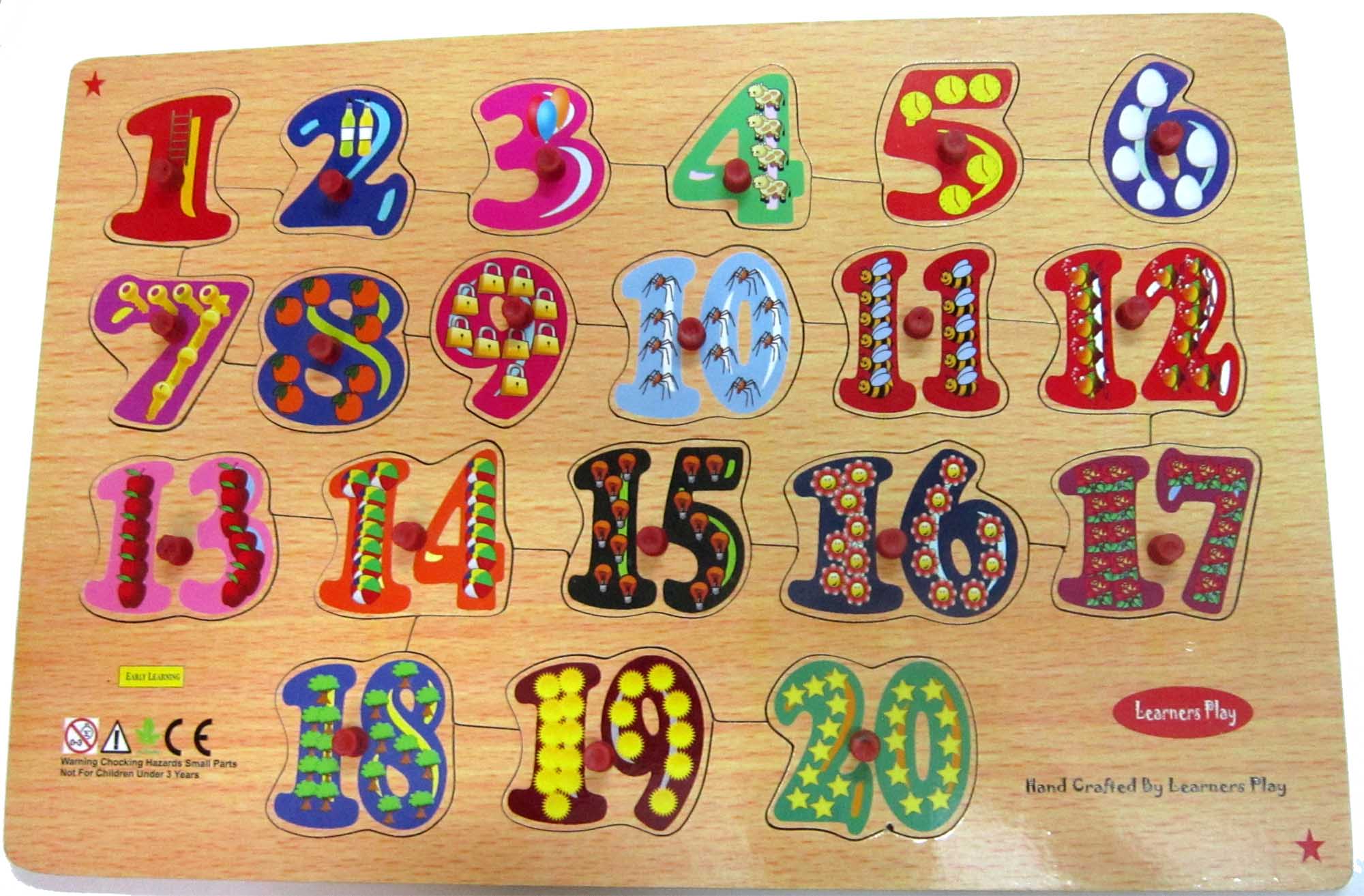 Wooden Counting Board 1-20 Big 