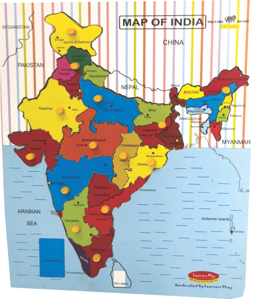 India Map Wooden Puzzle Big