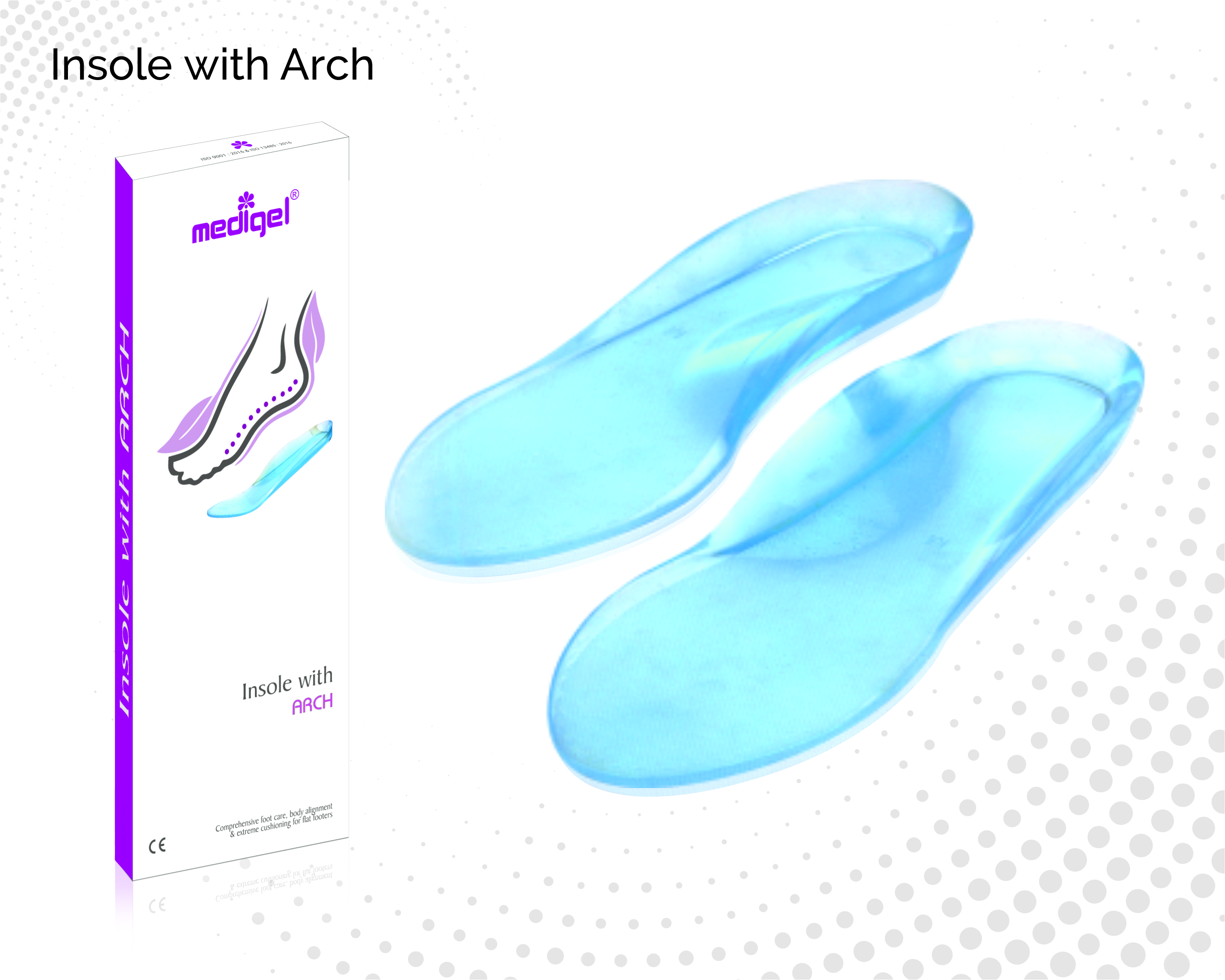 Medigel® Insole with Arch(Small, Medium, large)