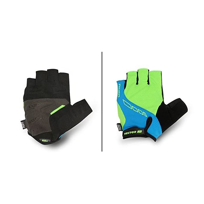 Vector X Rider Cycling Gloves (Green-Blue)