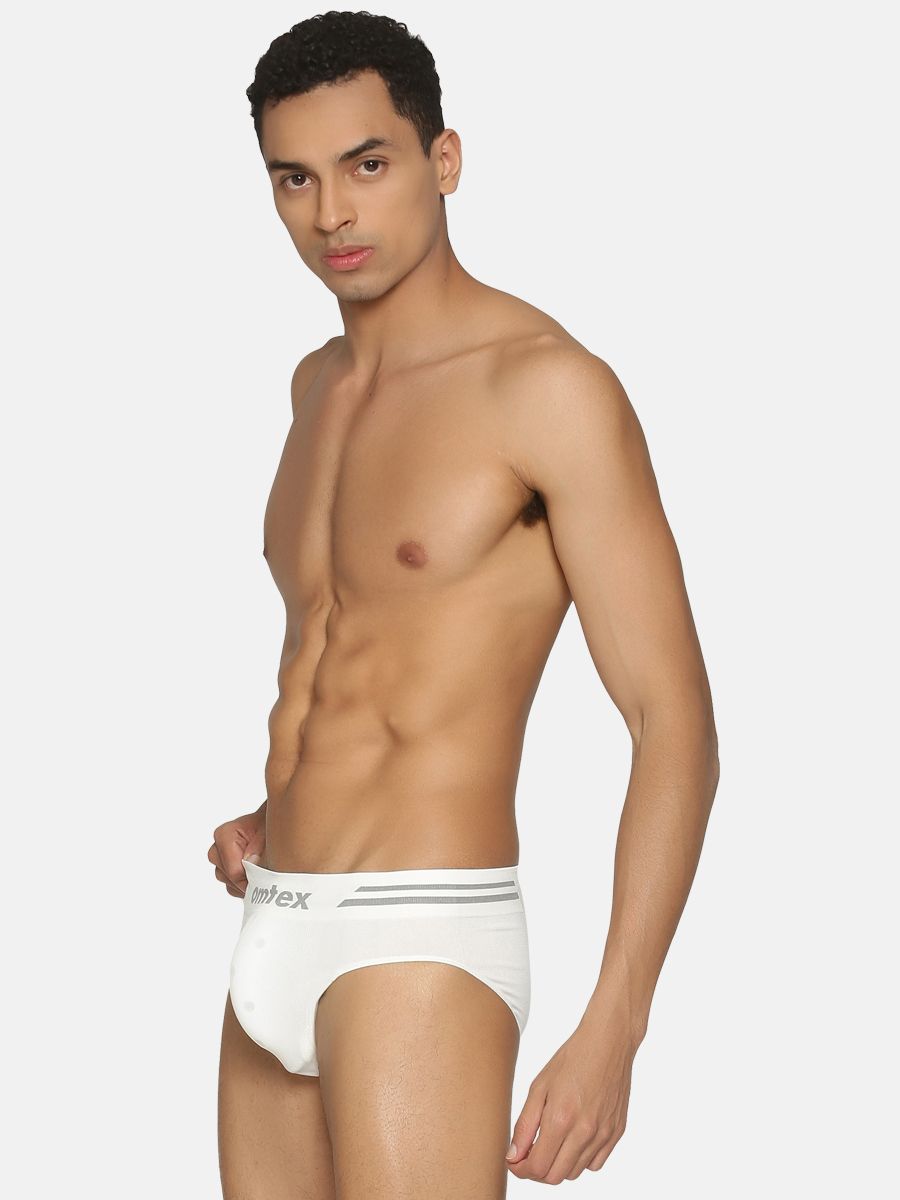 Omtex Sports Brief Seamless Supporter White