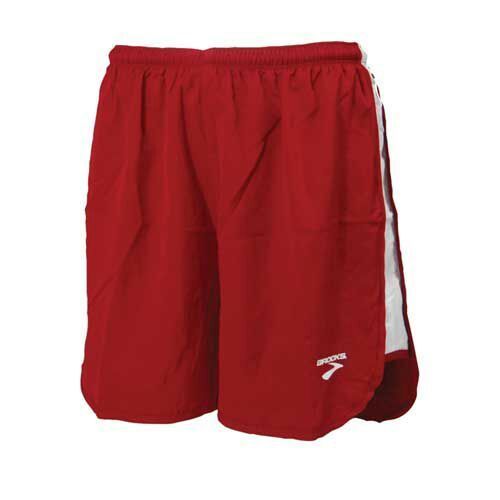 Red Polyester Mens Fitness Athletics Workout Shorts