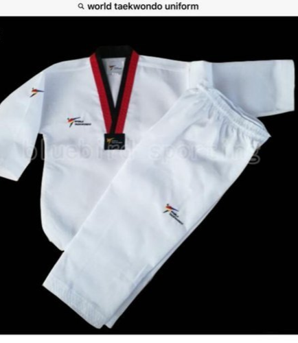 Cotton White Wtf Taekwondo Uniform