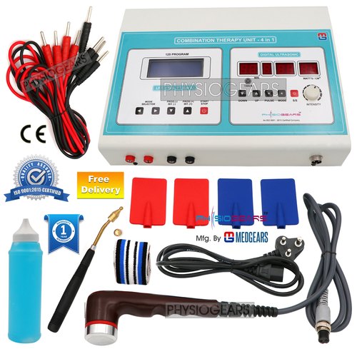 4 in 1 Ultrasonic IFT Tens MS Physiotherapy Machine Electrotherapy Combo for All Pain Relief Device